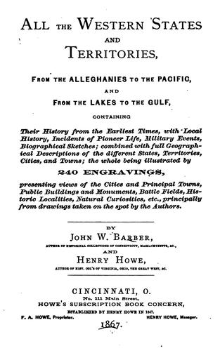 Cover for All the western states and territories, from the Alleghanies to the Pacific