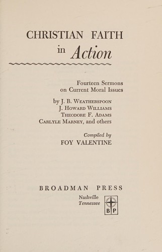 Cover for Christian faith in action