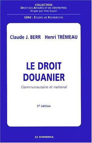 Cover for Le droit douanier