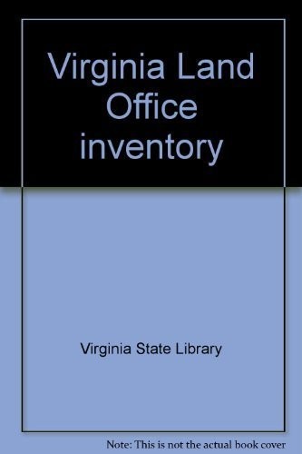 Cover for Virginia Land Office inventory