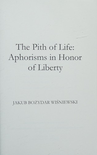 Cover for The Pith of Life