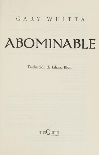 Cover for Abominable