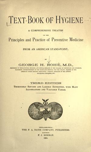 Cover for Text-book of hygiene