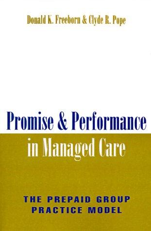 Cover for Promise and Performance in Managed Care