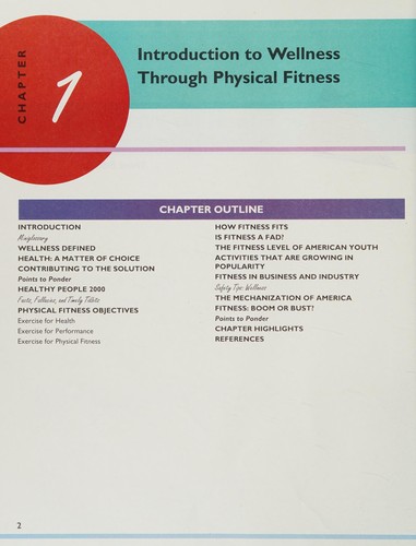 Cover for Fitness for wellness