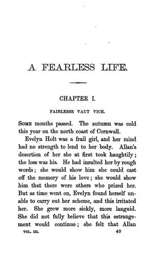 Cover for A fearless life, by Charles Quentin