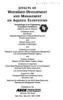 Cover for Effects of watershed development and management on aquatic ecosystems