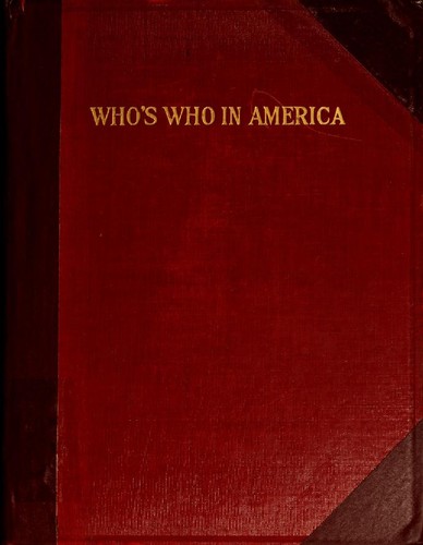 Cover for Who's Who in America