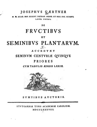 Cover for De fructibus et seminibus plantarum: accedunt seminum centuriae quinque ...