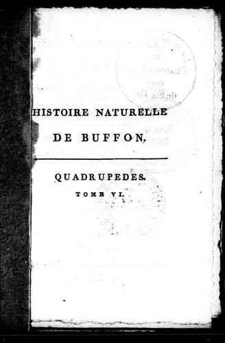 Cover for Histoire naturelle de Buffon
