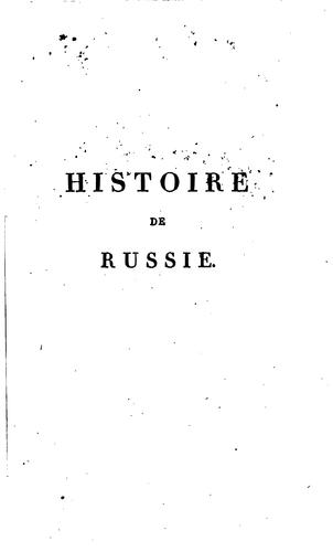 Cover for Histoire de Russie