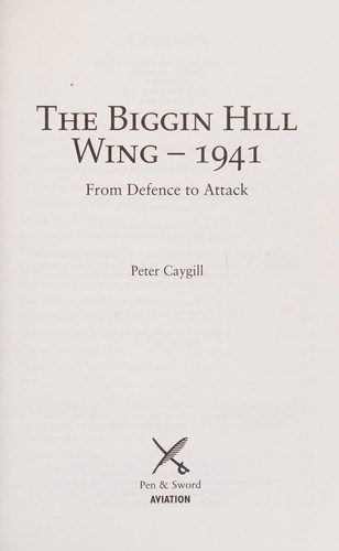 Cover for The Biggin Hill Wing, 1941