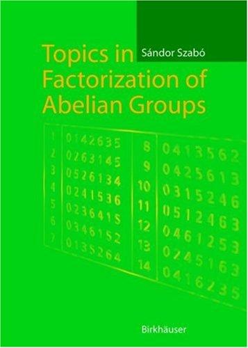 Cover for Topics in Factorization of Abelian Groups