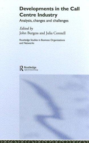 Cover for Developments in the call centre industry