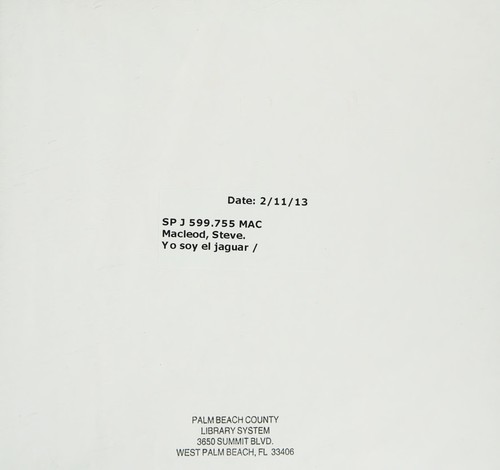 Cover for Soy el jaguar