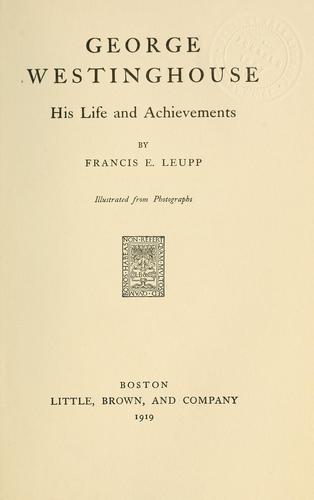 Cover for George Westinghouse