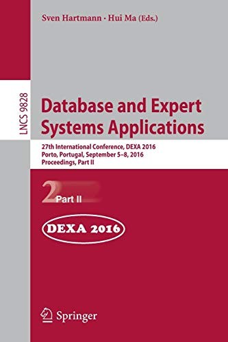 Cover for Database and Expert Systems Applications