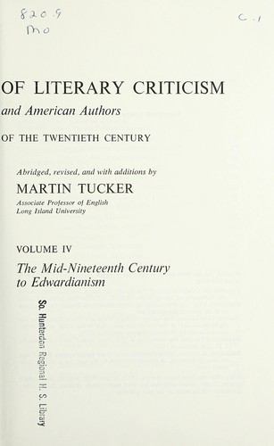 Cover for Moulton's library of literary criticism of English and American authors through the beginning of the twentieth century.