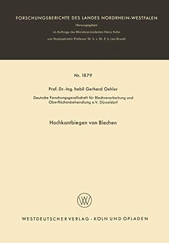 Cover for Hochkantbiegen von Blechen