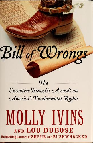 Cover for Bill of wrongs