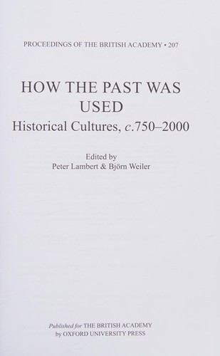 Cover for How the Past Was Used