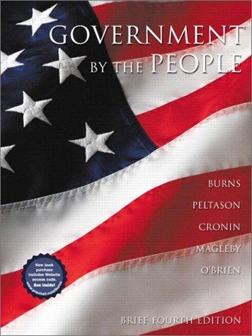 Cover for Government by the People, 2001-2002 (Brief 4th Edition)