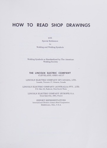 Cover for How to read shop drawings