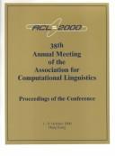 Cover for Association for Computational Linguistics