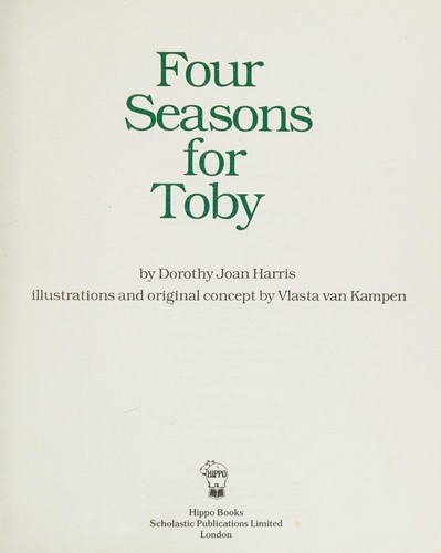 Cover for Four seasons for Toby.
