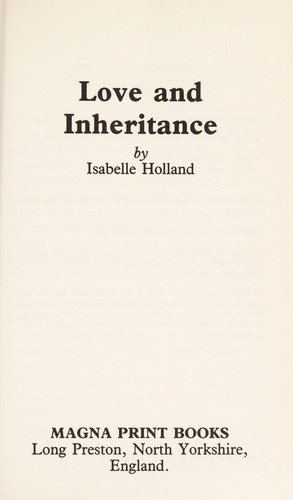 Cover for Love and Inheritance