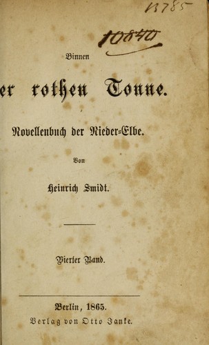 Cover for Binnen der rothen Tonne