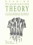 Cover for Reading organization theory