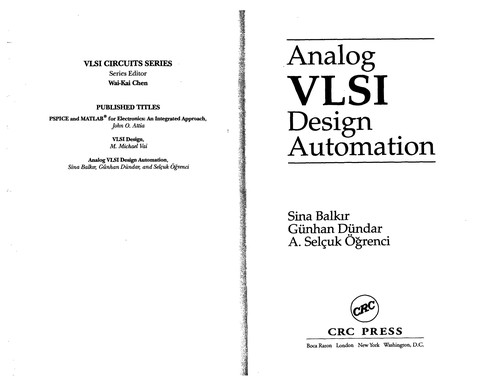 Cover for Analog VLSI design automation