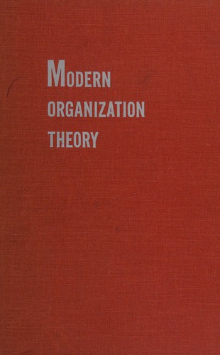 Cover for Modern organization theory