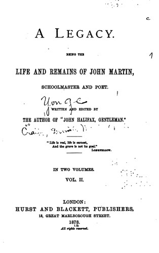 Cover for A Legacy