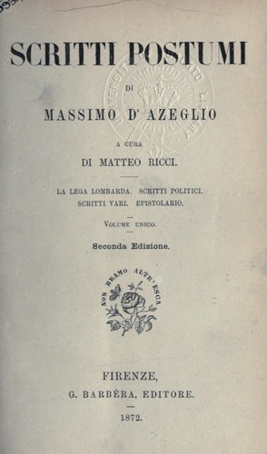 Cover for Scritti postumi
