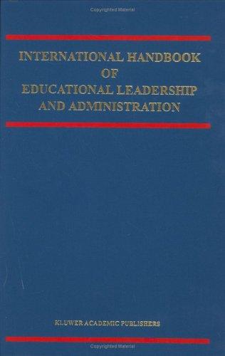 Cover for International handbook of educational leadership and administration