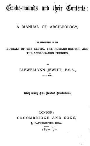 Cover for Grave-mounds and their contents