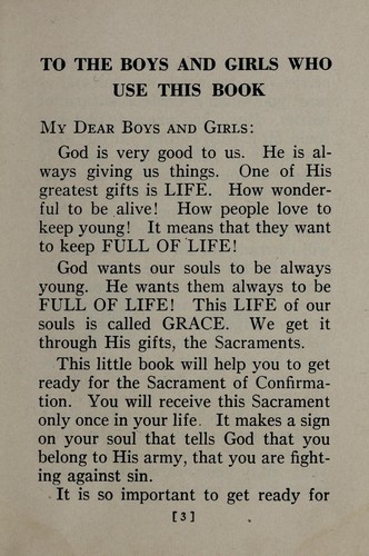 Cover for Confirmation for children