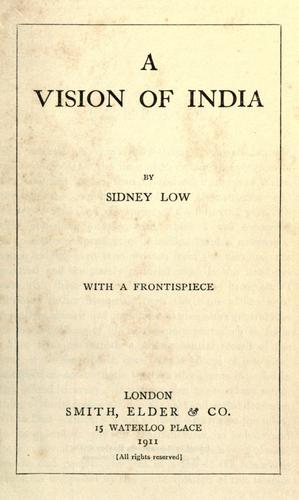 Cover for vision of India