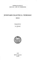 Cover for Inventaris collectie G.L. Tichelman