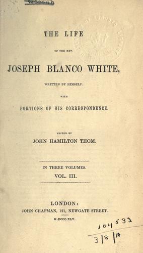 Cover for The life of Joseph Blanco White