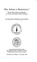 Cover for Was Athens a democracy?