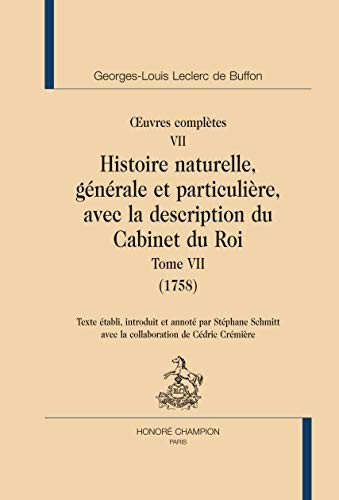 Cover for Histoire naturelle, générale et particulière, avec la description du Cabinet du Roi