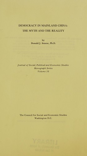 Cover for Democracy in Mainland China