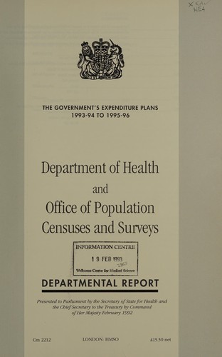 Cover for Departmental report