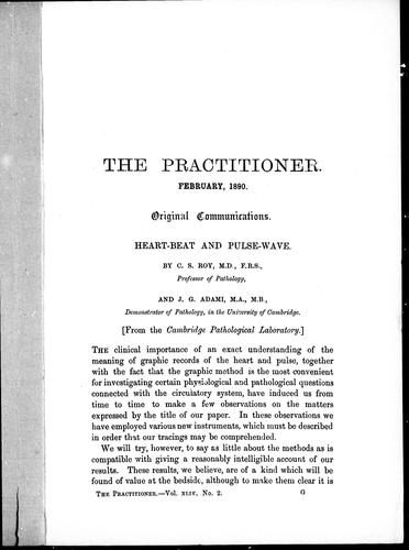 Cover for Heart-beat and pulse-wave