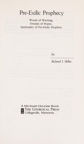 Cover for Pre-exilic prophecy