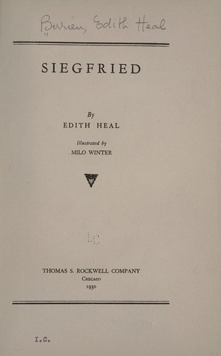 Cover for Siegfried