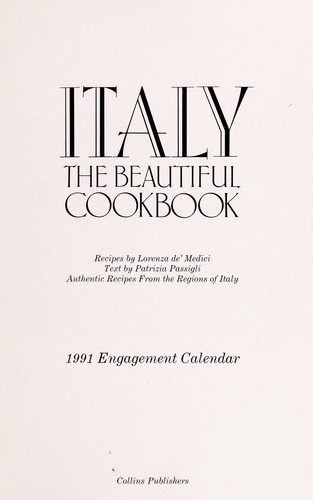 Cover for Italy, the beautiful cookbook